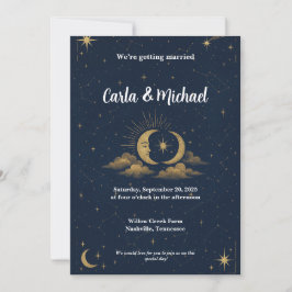 Convites Celestial Starry Night Wedding