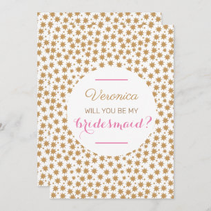 Convites Celestial Você Será Minha Porta-Voz Branca Rosa