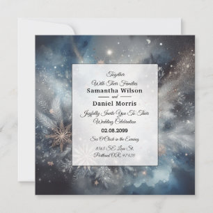 Convites Celestial Winter Midnight Sparkle Weds
