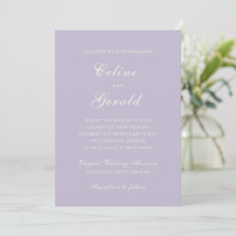 Convites Celine Lilac Elegant Wedding