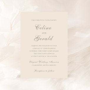 Convites Celine Sandy Neutrals Casamento Legante
