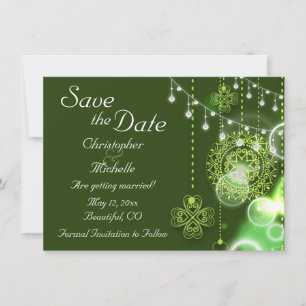 Convites Celtic Clovers Irish Save the Date Wedding (Armame