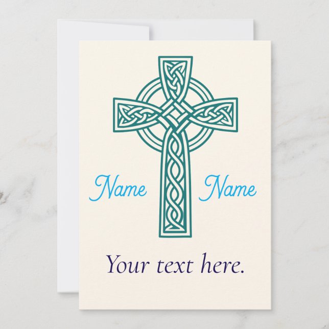 Convites Celtic Cross Invitation (Frente)