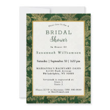 Celtic Green Dourado Paisley Floral Chá de panela