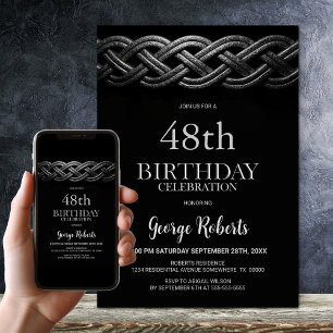 Convites Celtic Knot Any Aging Festa de aniversário