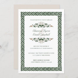 Convites Celtic Knot | Modern Floral Irish Wedding