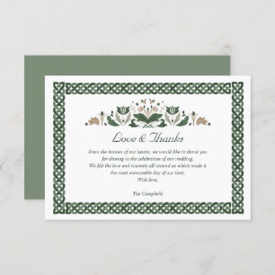 Convites Celtic Knot Modern Floral Irish Weding Obrigado