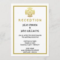 Celtic Wedding Faux Dourado Celtic Knot Cross