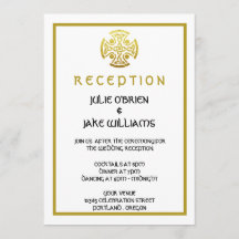 Celtic Wedding Faux Dourado Celtic Knot Cross