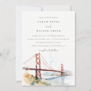 Convites Cena de casamento da ponte Golden Gate de São Fran
