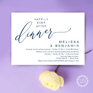 Convites Cena de Casamento Romântico Festa Após Felizes par