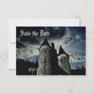 Convites Cena de castelo gótico Salve a Data