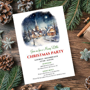 Convites Cena de festa de Natal de cidade festiva minimalis