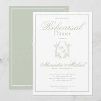 Convites Cena de Jantar de Ensaios de Casamento com Crista
