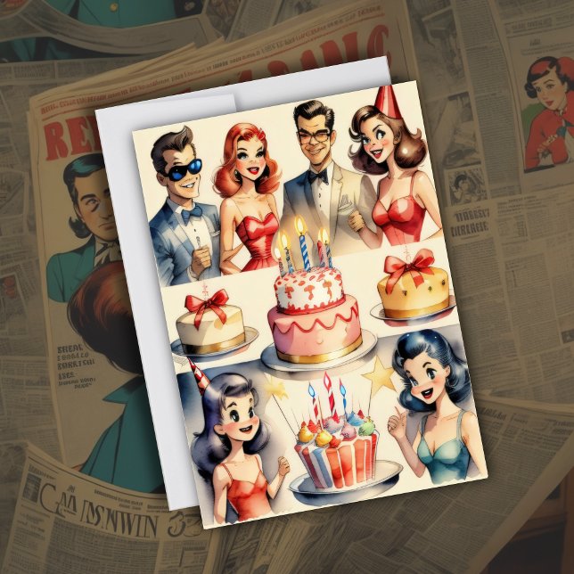 Convites Cena de Nascimento de Quadrinhos Engraçados com Aq (Criador carregado)