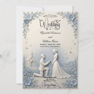 Convites Cena de Proposta Romântica Casamento