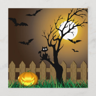 Convites Cena do Jardim do Assustador do Halloween