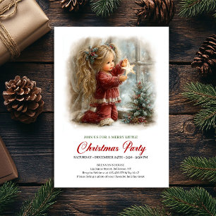 Convites Cena Doce de Inverno Festa de Natal da Garota Acon