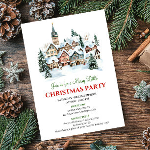 Convites Cena festiva de Natal aconchegante e moderna convi