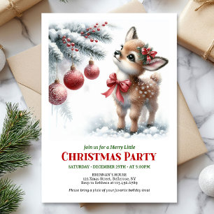 Convites Cena serena de Natal da floresta nevada rústica co