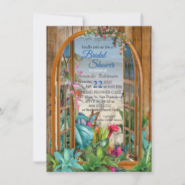 Convites Cenário da Janela do Paraíso da Flora Tropical