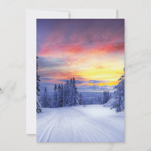 Convites Cenário de inverno (Frente)