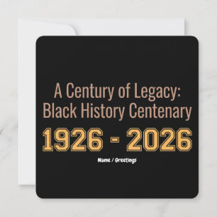 Convites Centenário da História Negra 1926-2026 Legado do S