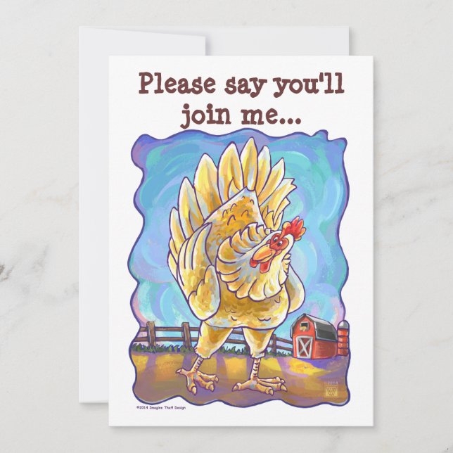 Convites Centro de Festa de Frango (Frente)