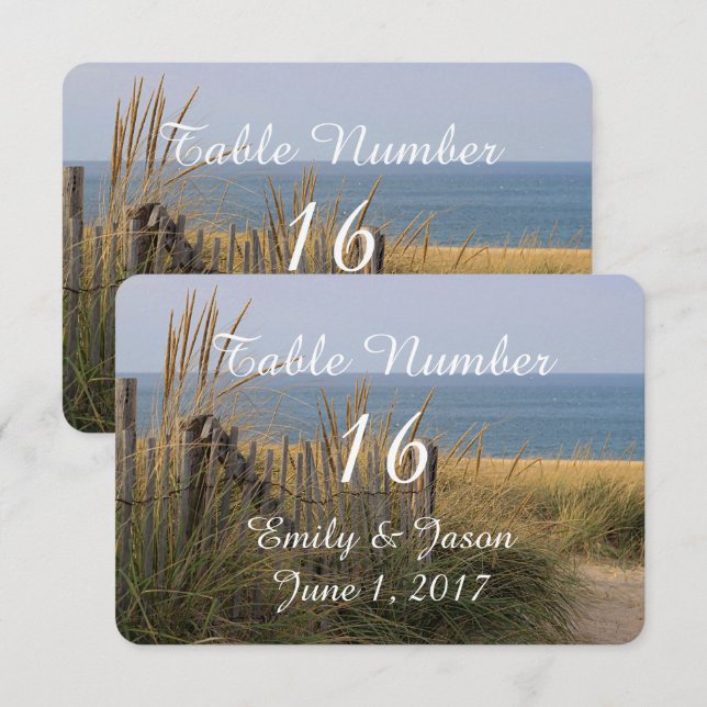 Convites Cerca de praia nas dunas de areia (Frente/Verso)