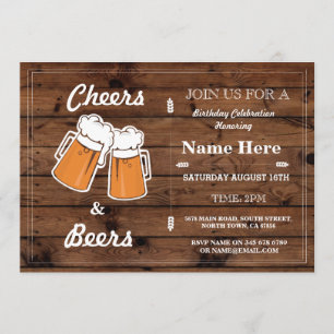 Convites CÉREBROS E CERVEJAS Festa de aniversário Qualquer 