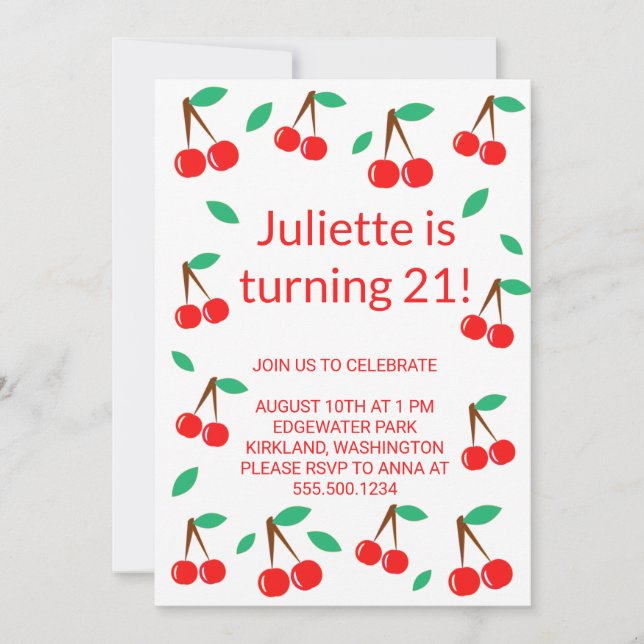 Convites Cereja (Frente)