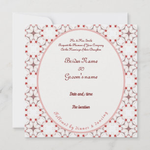 Convites cereja florescente casamento vermelho e branco ele
