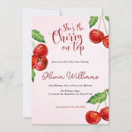 Convites Cereja no Chá de fraldas superior