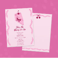 Cereja no Chá de panela de tufo rosa superior