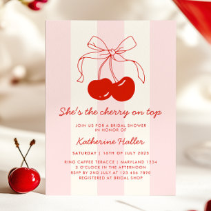 Convites Cereja no Chá de panela Superior