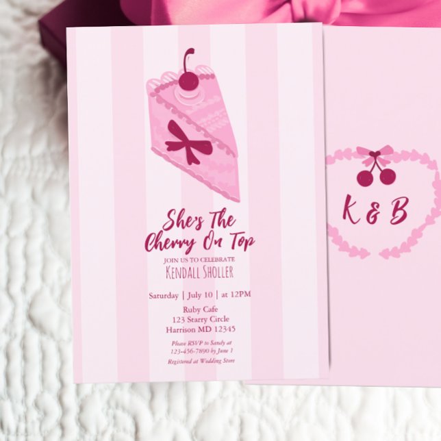 Convites Cereja no Chá de panela Superior (Criador carregado)