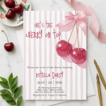 Cereja no Topo Arco Cereja Chás de Bebê