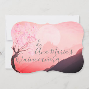 Convites Cerezo japonés rosa y definitivamente brumosas