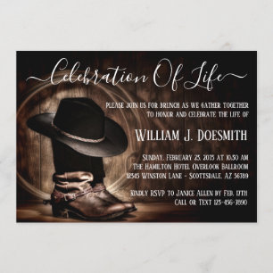 Convites Cerimonia comemorativa do funeral do chapéu de