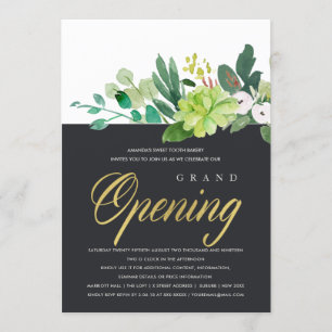 CONVITES CERIMÔNIA DE ABERTURA DE FOLIAGEM PRETA DE WATERC