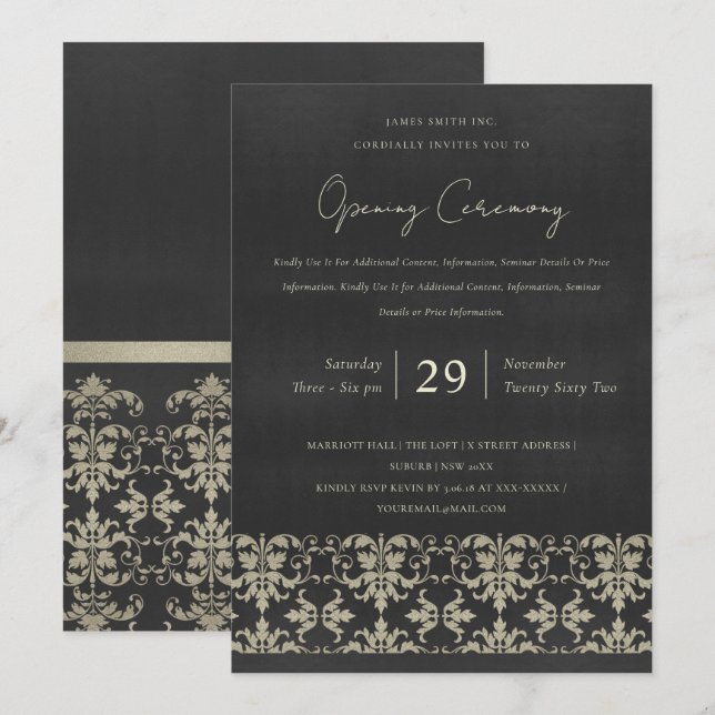 CONVITES CERIMÔNIA DE ABERTURA DO MARINHO VELVET SILVER DAM (Frente/Verso)