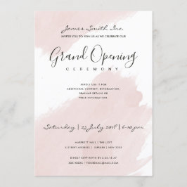 CONVITES CERIMÔNIA DE ABERTURA DO TOM ROSA ÁGUA PINCELADA