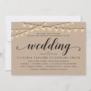 Convites Cerimônia de Casamento da Igreja, Hospedagem de P