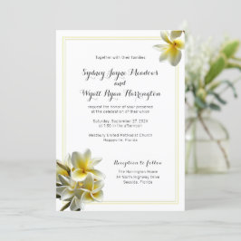 Convites Cerimônia de Casamento de Flores de Plumeria Amare