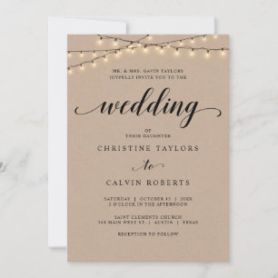 Convites Cerimônia de Casamento de Igreja, Hospedagem de P