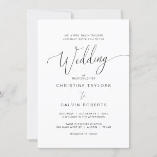 Convites Cerimônia de Casamento de Igreja, Hospedagem de Pa