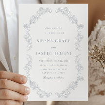Cerimônia de Casamento Floral Azul Empoeirado