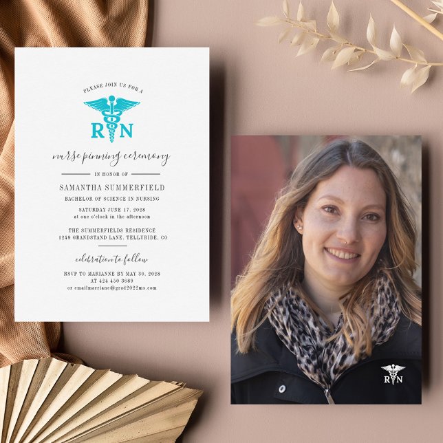 Convites Cerimônia de Entrega de Alfinetes da Enfermagem Gr (Nurse Pinning Graduation Ceremony 2024 Invitation)