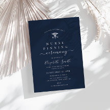 cerimônia de fiação de enfermeira azul-marinho da 