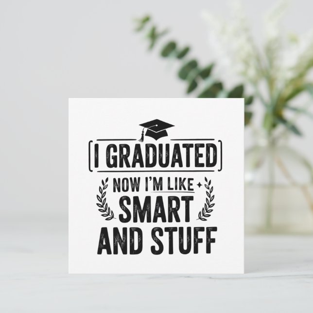 Convites Cerimônia de Formatura Divertida Graduado Intelige (Em pé/Frente)